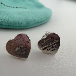Tiffany & Co. Silver Mini Heart Earrings